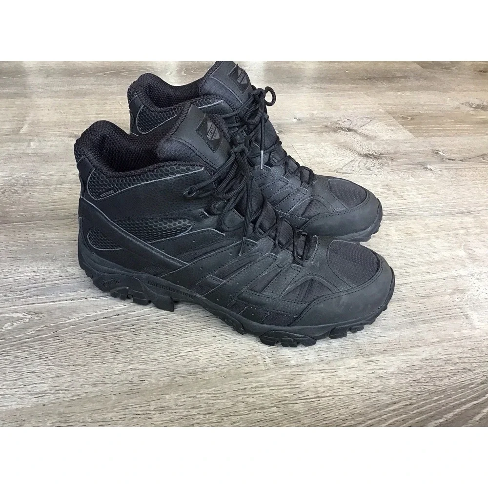 Merrel J15853 Men's Moab 2 Mid Tactical Waterproof Black Boots Size 14 M Boot
